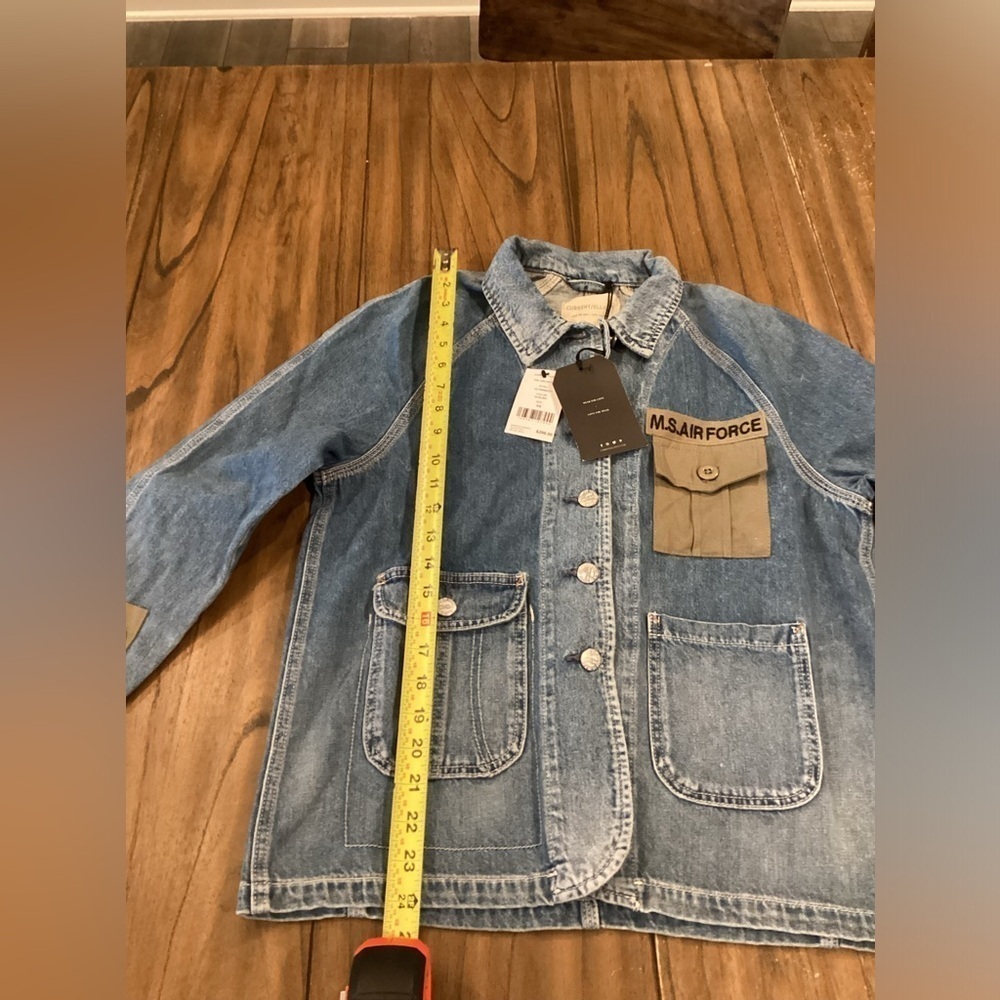 Revolve Current/Elliott The Liberator denim Jean jacket in Sublime xs nwt - Picture 6 of 10